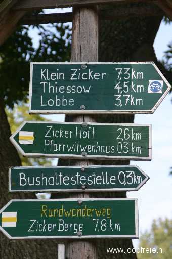 Routebord op Rgen